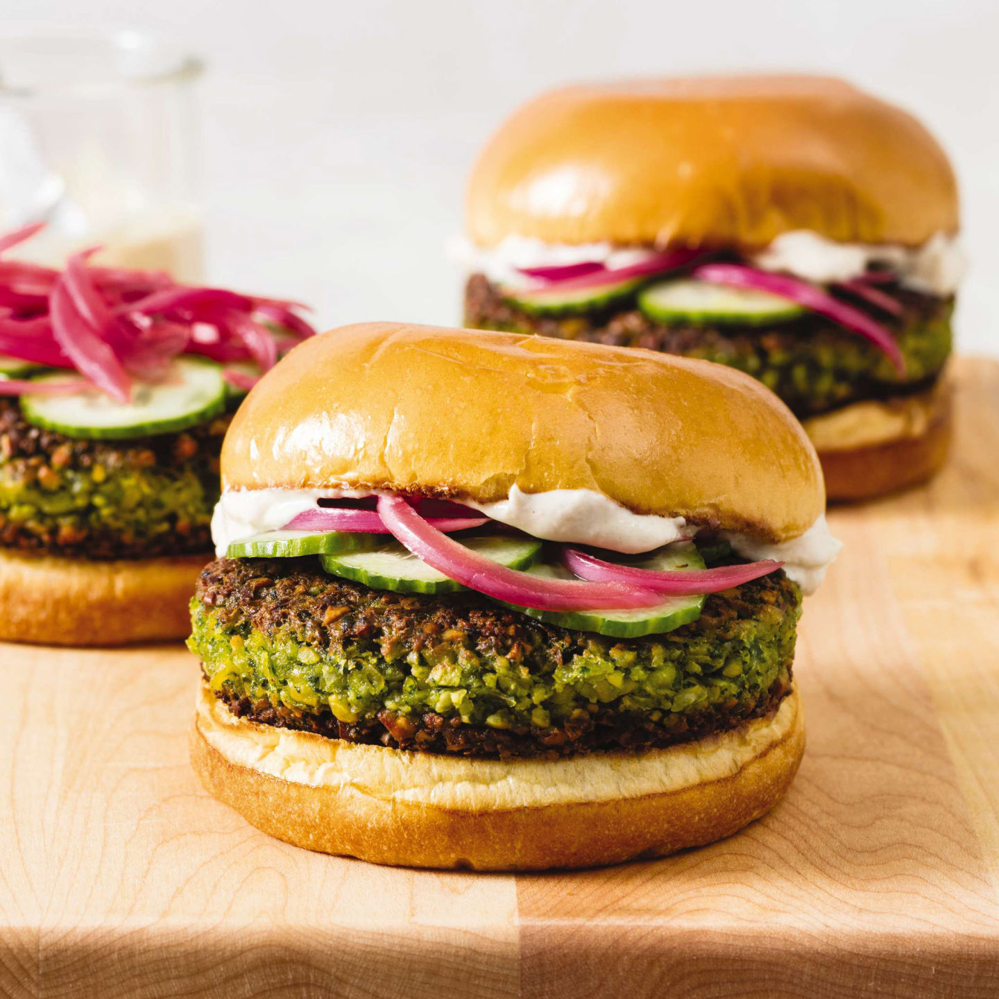 Food Column ATK Falafel Burgers with Tahini Yogurt Sauce